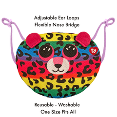 TY Beanie Boo Mask Leopard Dotty Multicolor Plush Face Mask Toy