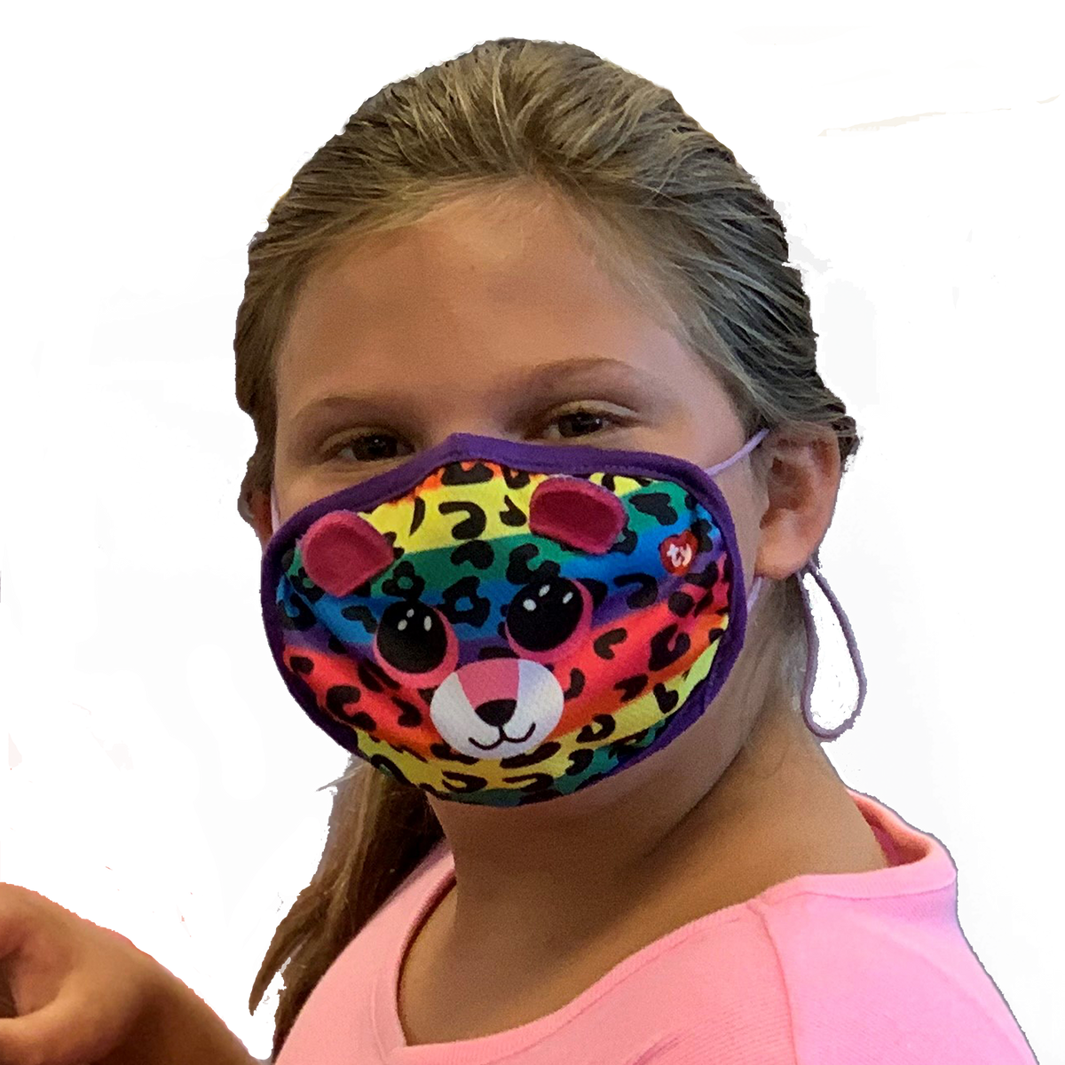 TY Beanie Boo Mask Leopard Dotty Multicolor Plush Face Mask Toy