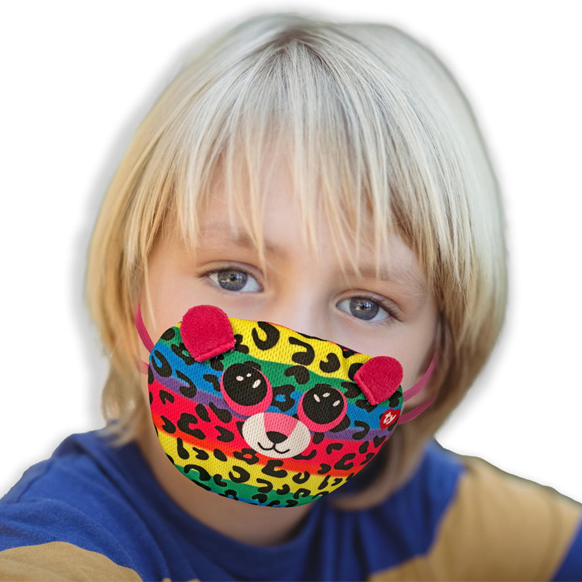 TY Beanie Boo Mask Leopard Dotty Multicolor Plush Face Mask Toy