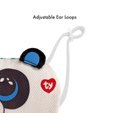 TY Beanie Boo Mask Panda Bamboo White and Black Plush Face Mask Toy