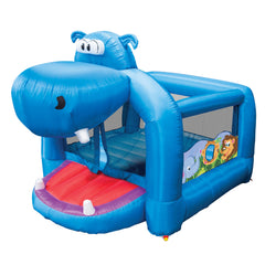 Banzai Happy Hippo Bouncer Kids Inflatable Jumping Play Center