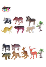 Power Joy Animal Worldz Safari Anniversary 4 6 Piece Set Wild Safari Animal Figures Educational Toy Set for Kids