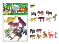 Power Joy Animal Worldz Safari 6-Piece Set  - Animal Figures Playset for Kids