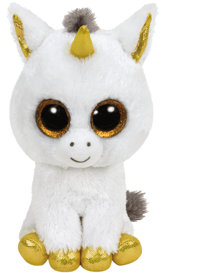 TY Beanie Boos Unicorn Pegasus Whte Reg 6 Inch