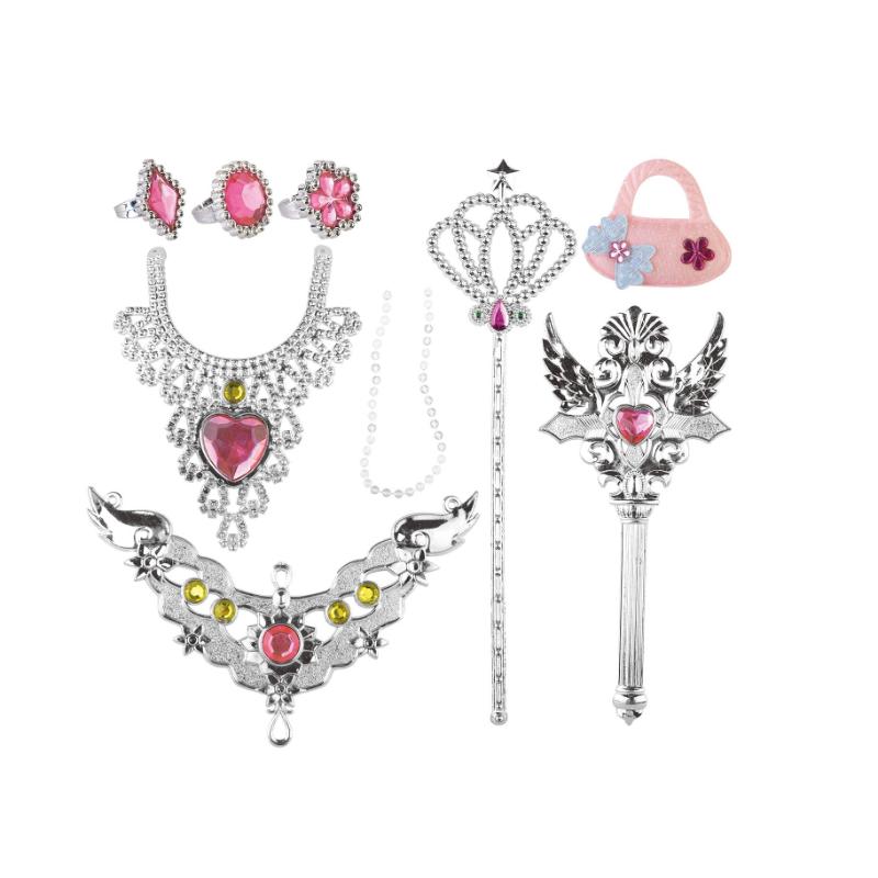 Power Joy Glamglam Princess Jewelry Gift Box Girls Dress Up Accessories Role Play Set Gift for Kids