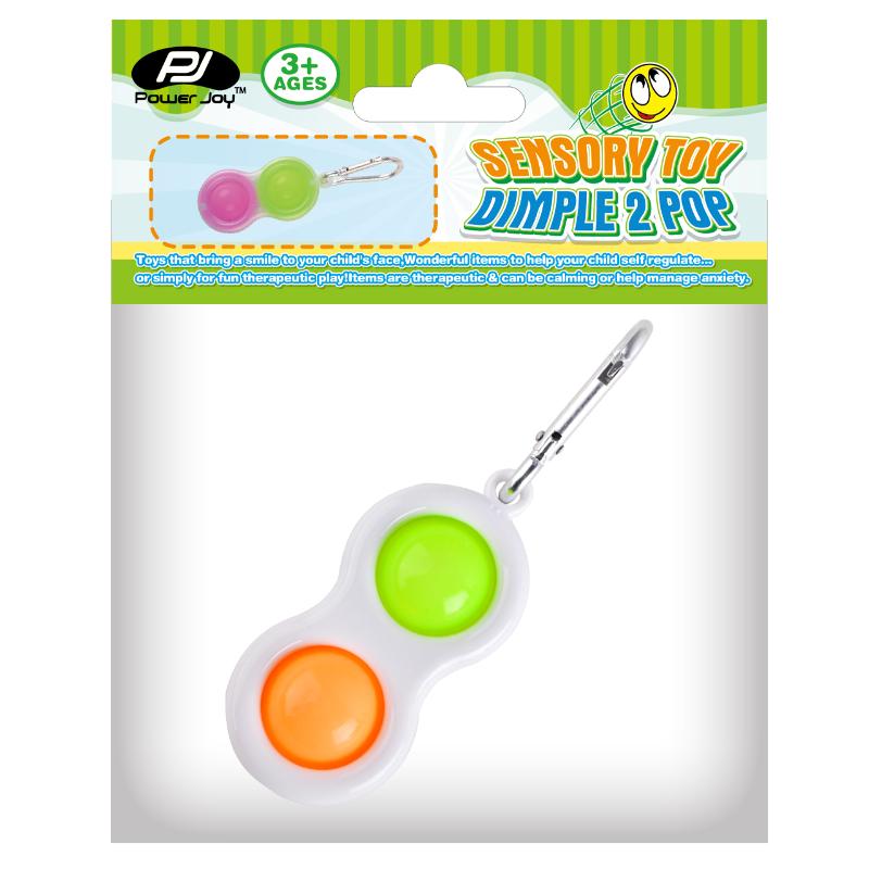 Power Joy Fidget Toy Dimple 2 Pop Keychain 1 Piece