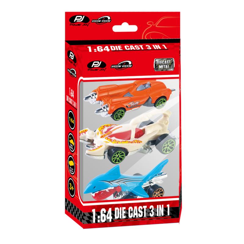 Power Joy Vroom Vroom Diecast Viper Dc 1 64 3 in 1 Set