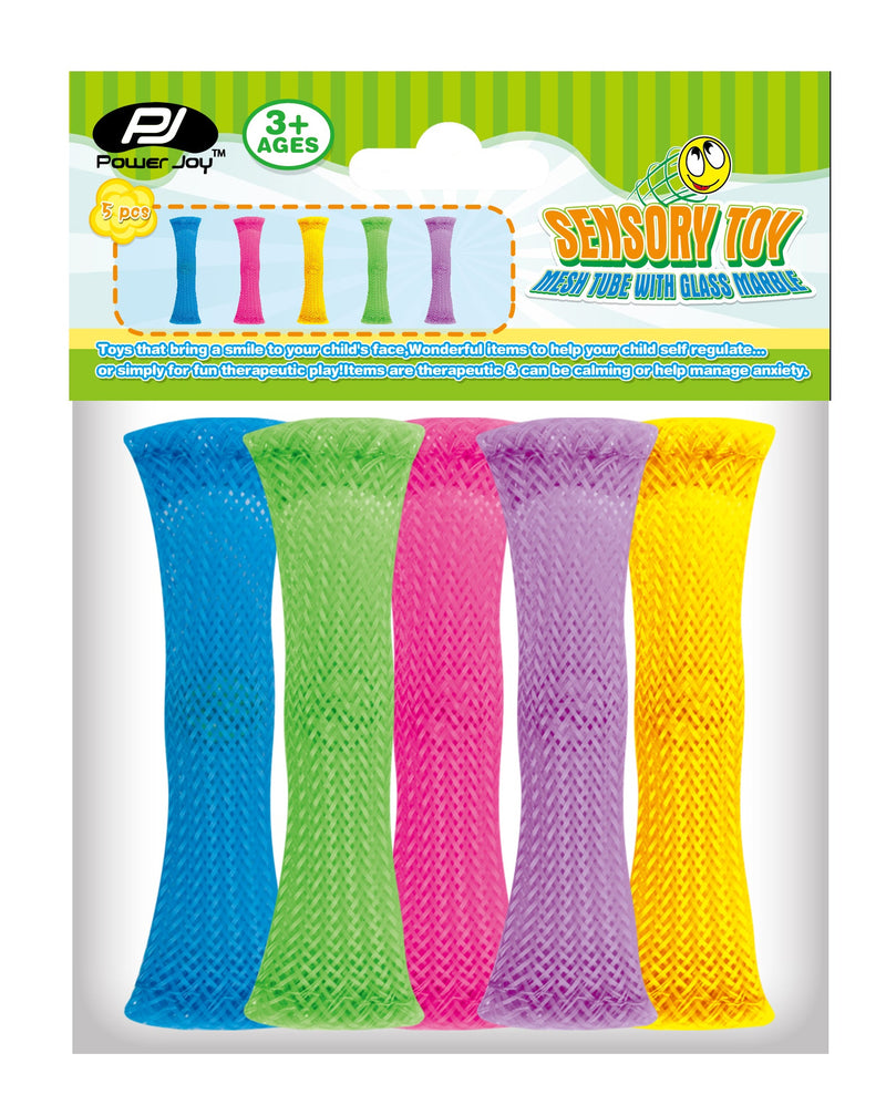Power Joy Fidget Toy Mesh Tube Glass Marble Sensory Toys