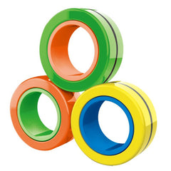 Power Joy Magnetic Rings 3-Piece Fidget Toy Set Stress Relief Sensory Hand Exercise