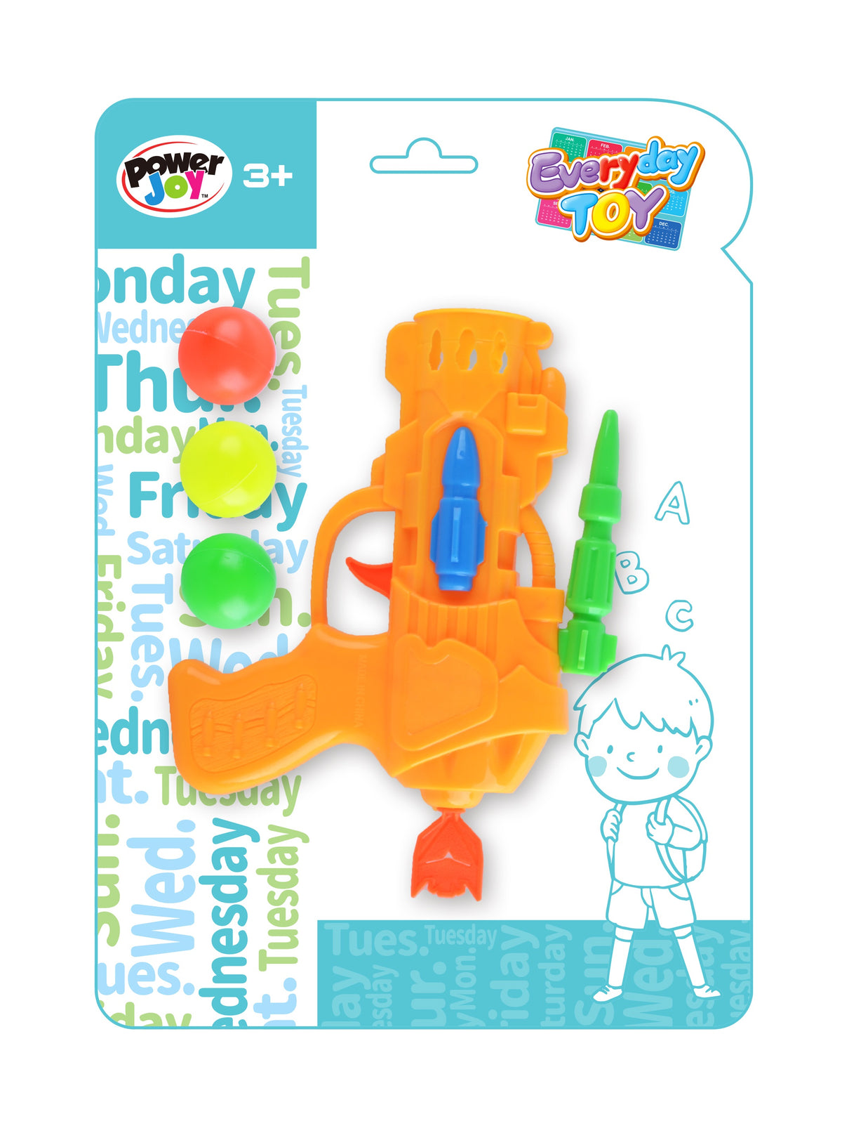 Power Joy Everyday Ping Pong Ball Gun Play Set  Assorted Colours - Sold per piece