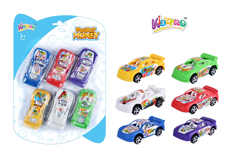 Kidzpro Pull Back Racing Car 6 Pieces Set