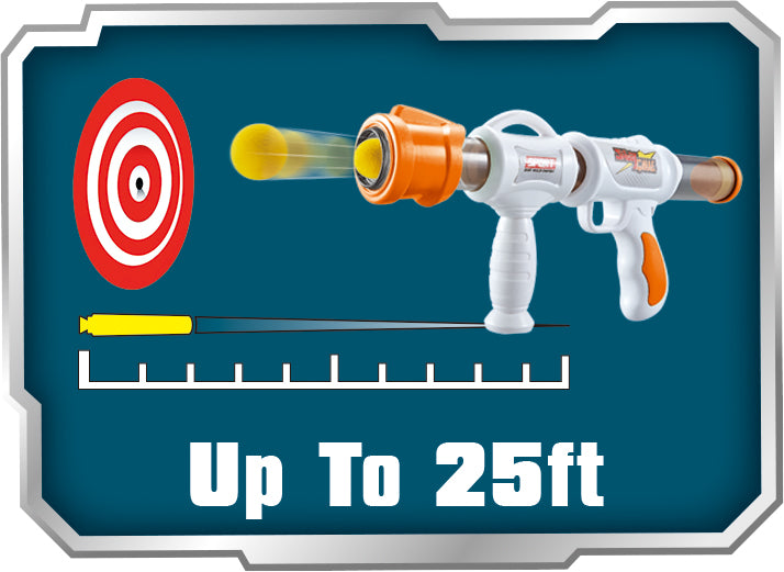 Power Joy Shooterz X Blaster 7 Air Pump Foam Ball Blaster with 8 Eva Balls for Kids