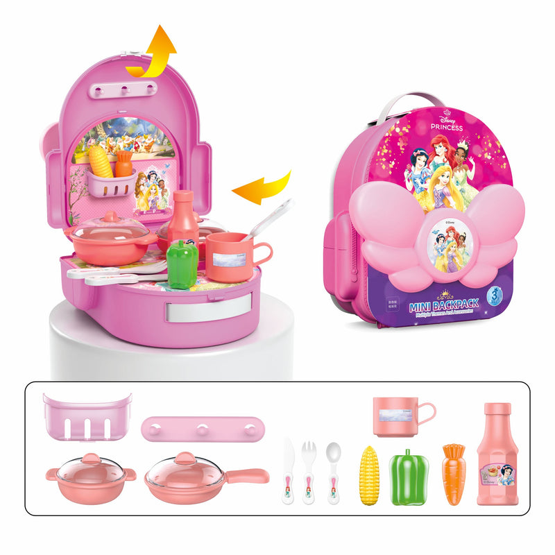 Disney Princess Backpack Mini Kitchen Playset Toy for Kids