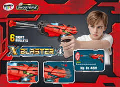 Power Joy X-Blaster 4 Light-Up Foam Dart Blaster Long Range with LED Effects Toy for Kids