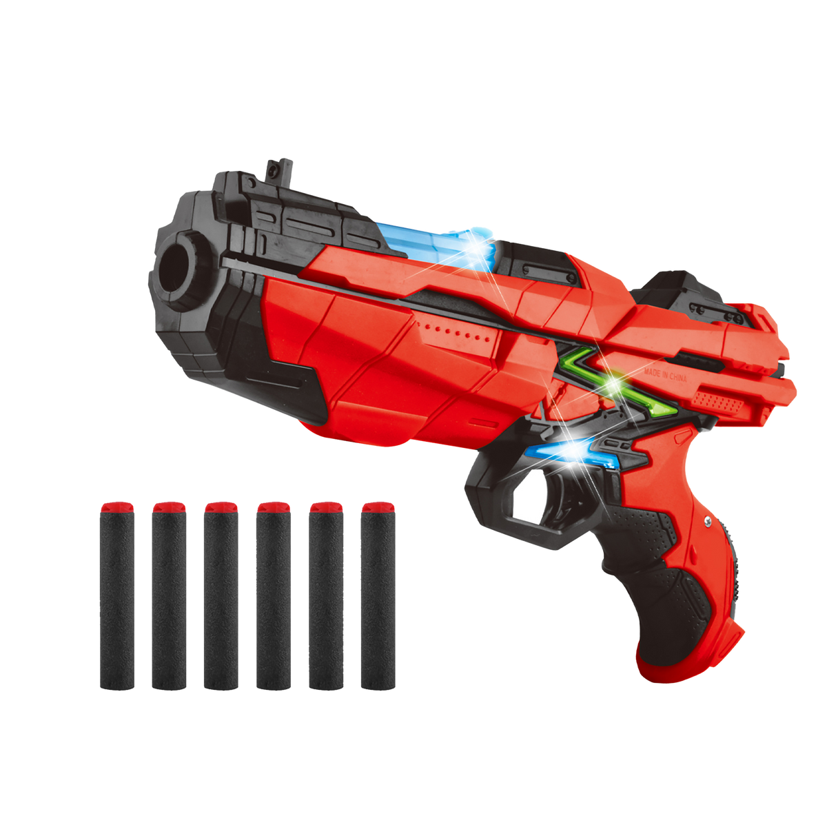 Power Joy X Blaster 4 Light Up Foam Dart Blaster Long Range Toy Blaster with LED Effects for Kids