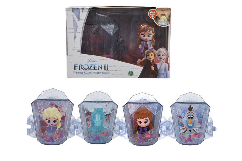 Disney Frozen Frozen 2 Whisper Glow Display Stand Battery Operated Light Up Collectible Toy Set Display Stand with Effects