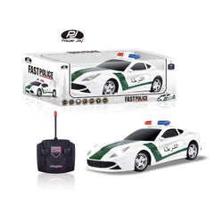 Power Joy RC Fast Police Car 1:18 Scale Battery Operated Remote Control Vehicle