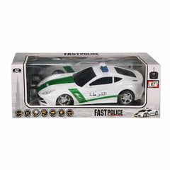 Power Joy RC Fast Police Car 1:18 Scale Battery Operated Remote Control Vehicle