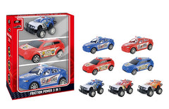 Power Joy Friction Powered 3-in-1 Vehicle Toy Collection