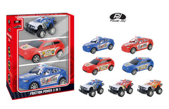 Power Joy Friction Powered 3-in-1 Vehicle Toy Collection