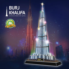3D Puzzle Burj Khalifa 136 Pcs  UAE Battery Operated