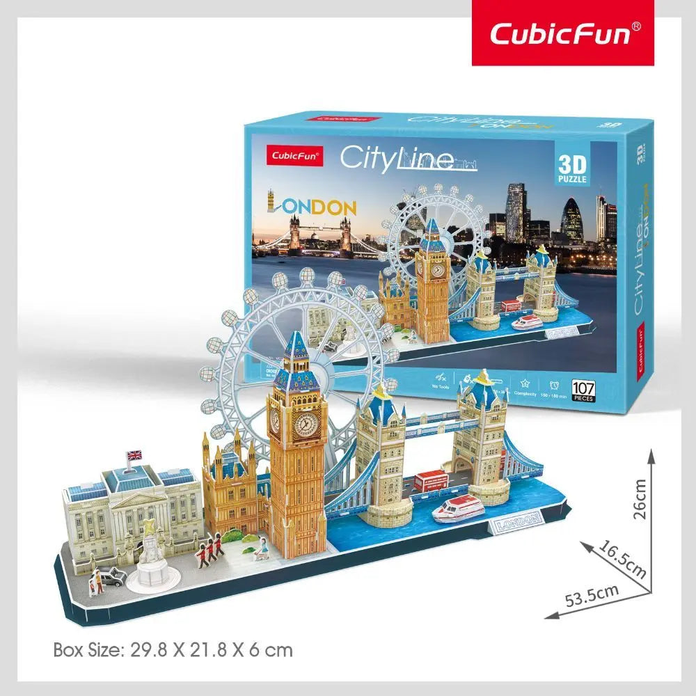 لغز CubicFun ثلاثي الأبعاد أفق مدينة لندن – ١٠٧ قطعة
