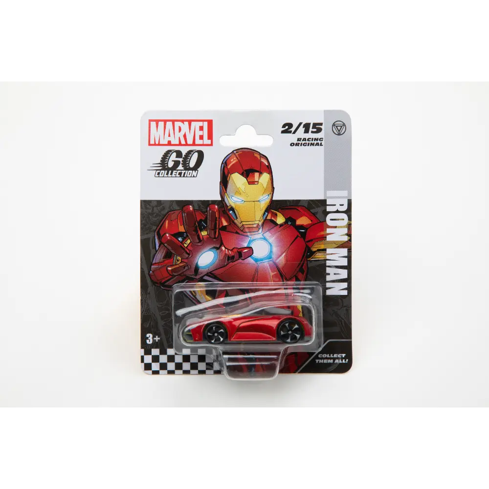 Marvel GO Racing W1 Iron Man 3-Inch Diecast Vehicle Assorted Marvel Superhero Collectible Racing Car
