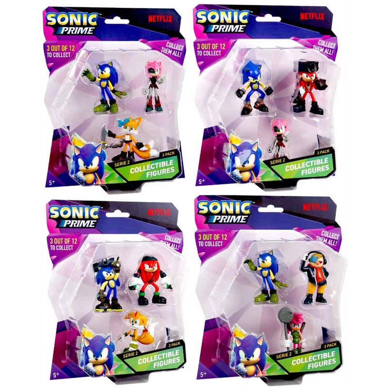 Sonic Figure Blister 3-in-1 Pack - Sold per piece